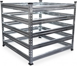 Záhradný kompostér 90 × 90 × 93 cm z pozinkovanej ocele veľkej kapacity