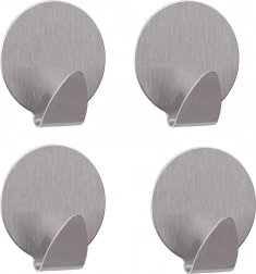 Samolepiace oceľové háčiky na stenu 4 ks