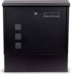 Oceľová poštová schránka ModernHome s novinovým držiakom a zámkom