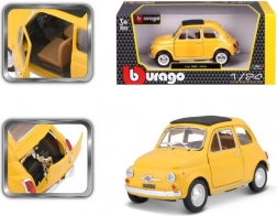Bburago model auta Fiat 500 F 1965 žltý 1:24