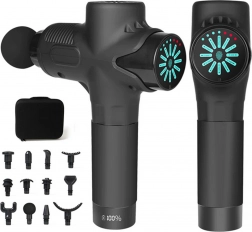 Masážna pištoľ na telo s 12 nadstavcami a puzdrom