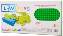 Stavebná podložka pre LEGO DUPLO 16×32, 25,5 × 51 cm, zelená – L‑W Toys