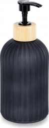 Sklenený dávkovač mydla čierny 400 ml