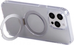 Magnetické puzdro so stojanom JOYROOM pre iPhone 15 – priehľadné