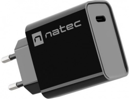 sieťová nabíjačka NATEC Ribera 1× USB‑C 20 W čierna