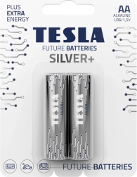 Alkalické batérie Tesla Silver+ LR6 AA 2 ks