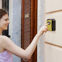 Uzamykateľná skrinka na kľúče - žltá