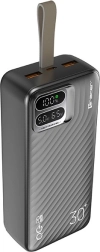 Powerbanka tracer blaze 30000 mah 65 w, čierna
