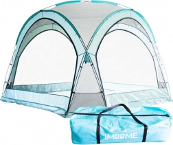 záhradný stan s moskytiérou 3,5 × 3,5 m, svetlomodrý, UV ochrana