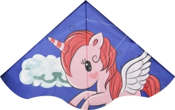 Lietajúci delta drak s motívom jednorožca