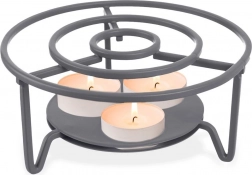 Kovový ohrievač na kanvičku sivý 16,5 cm