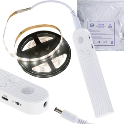 LED pás s pohybovým senzorom pre USB a batériu 2M studená biela