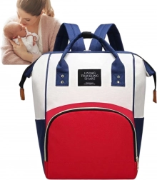 Multifunkčný prebaľovací batoh pre mamičky – biely, červený a modrý