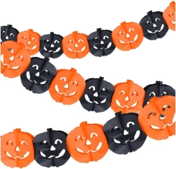 Papierová girlanda s tekvicami na Halloween 3 m Ruhhy - 1 kus