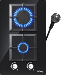 IsEasy dvojzónový sklenený plynový sporák