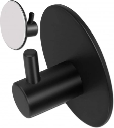 Samolepiaci čierny háčik na uteráky z ocele