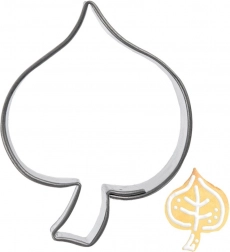 Nerezové vykrajovadlo na sušienky list 4 cm