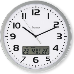 Nástenné hodiny DCF Moorea 30 cm Strieborné