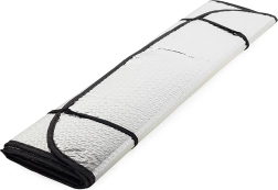 Slnečná clona na čelné sklo auta, reflexná fólia s prísavkami 130 × 60 cm