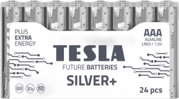 Alkalické batérie Tesla Silver+ LR03 AAA 1.5V – balenie 10 ks