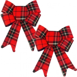 Súprava vianočných textilných mašlí 13 × 17 cm, 2 ks