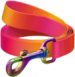 Vodítko pre psov WAUDOG, 20 mm široké, 122 cm dlhé, oranžové