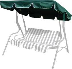 Strieška na hojdačku 163 × 110 cm textil tmavozelená