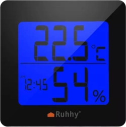 Meteorologická stanica 5v1 s teplomerom, vlhkomerom, hodinami, budíkom a kalendárom RUHHY