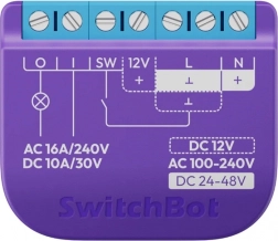 Inteligentný reléový spínač s beznapäťovým kontaktom SWITCHBOT Relay Switch 1