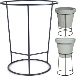 Obojstranný kovový stojan na kvetináč 45 × 53 cm, čierny