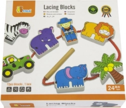 Viga drevené navliekacie kocky Safari ZOO