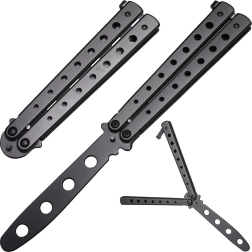 Tréningový motýlikový nôž chameleónový – Tupý cvičný motýlikový nôž