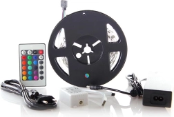 Solight RGB LED pásik 3 m s diaľkovým ovládaním a adaptérom