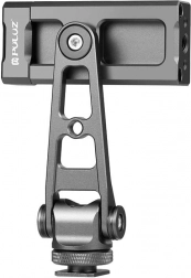 Otočný držiak telefónu Puluz s univerzálnym držiakom 1/4 v čiernej farbe