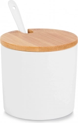 Keramická cukornička s bambusovým viečkom a lyžičkou 250 ml