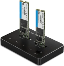 Dokovacia stanica pre 2× SSD M.2 SATA (NGFF) s USB‑C Qoltec
