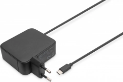 Sieťová nabíjačka USB‑C PD 3.0 100 W GaN so zabudovaným káblom 1,2 m – čierna