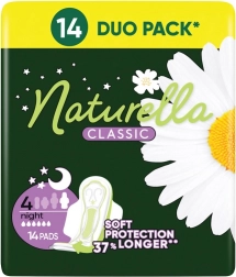 Naturella Classic hygienické vložky Night s krídelkami 14 ks