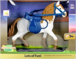 Koník s doplnkami – plastová figúrka so sedlom a postrojom