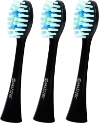 Náhradné hlavice pre sonickú kefku TOOTHIE X1, čierne, 3 ks