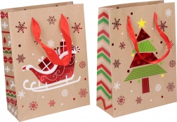 Darčeková papierová taška S vianočná 23,5 × 17,5 × 8 cm