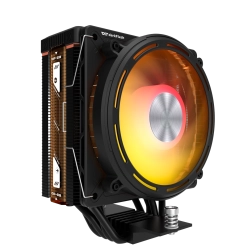 Vzduchový chladič CPU DarkFlash E400 s ARGB a LED displejom (čierny)
