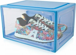 sada 3 ks box na topánky, organizér, modrý