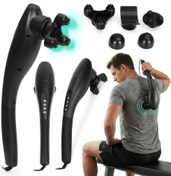 Ručný vibračný masážny prístroj 20 W s 5 vymeniteľnými hlavicami ModernHome