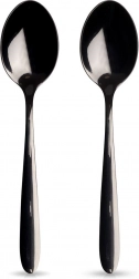 čierne nerezové čajové lyžičky BLACK, 2 ks