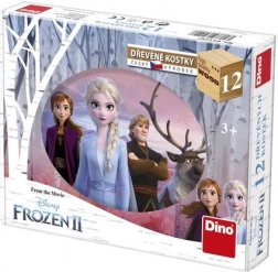 Dino drevené kocky FROZEN II, 12 ks