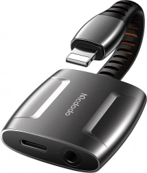 Adaptér Lightning na Lightning a AUX mini jack 3,5mm Mcdodo čierny