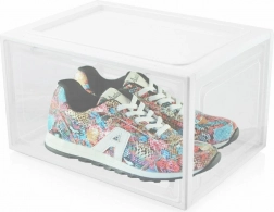 3x box na topánky organizér, biele, do veľkosti 47