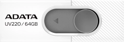 Adata uv220 usb flash disk 64 gb usb 2.0 biela/sivá