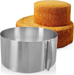 Nastaviteľný nerezový tortový ráfik 16–30 cm